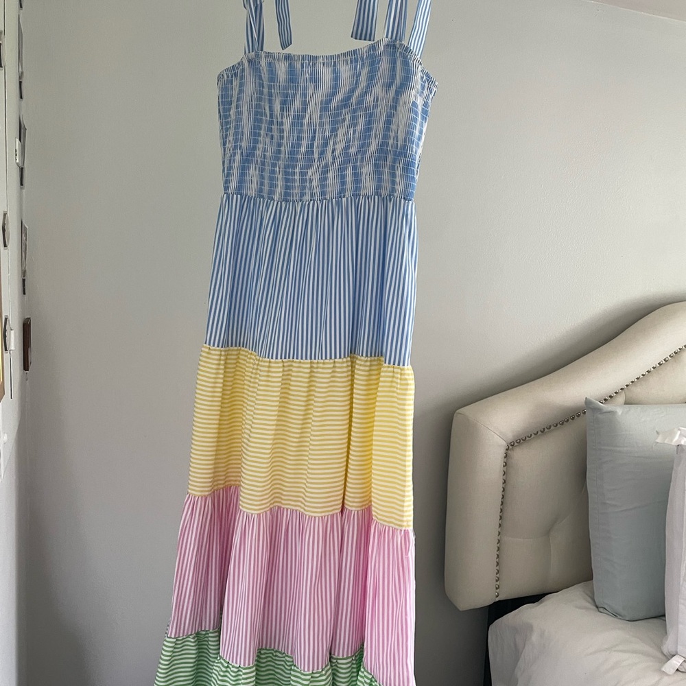 Colorful Striped Maxi Dress